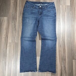 Lee Platinum Label Womens 14‎ Medium Bootcut Jeans Dark Wash Stretch Denim